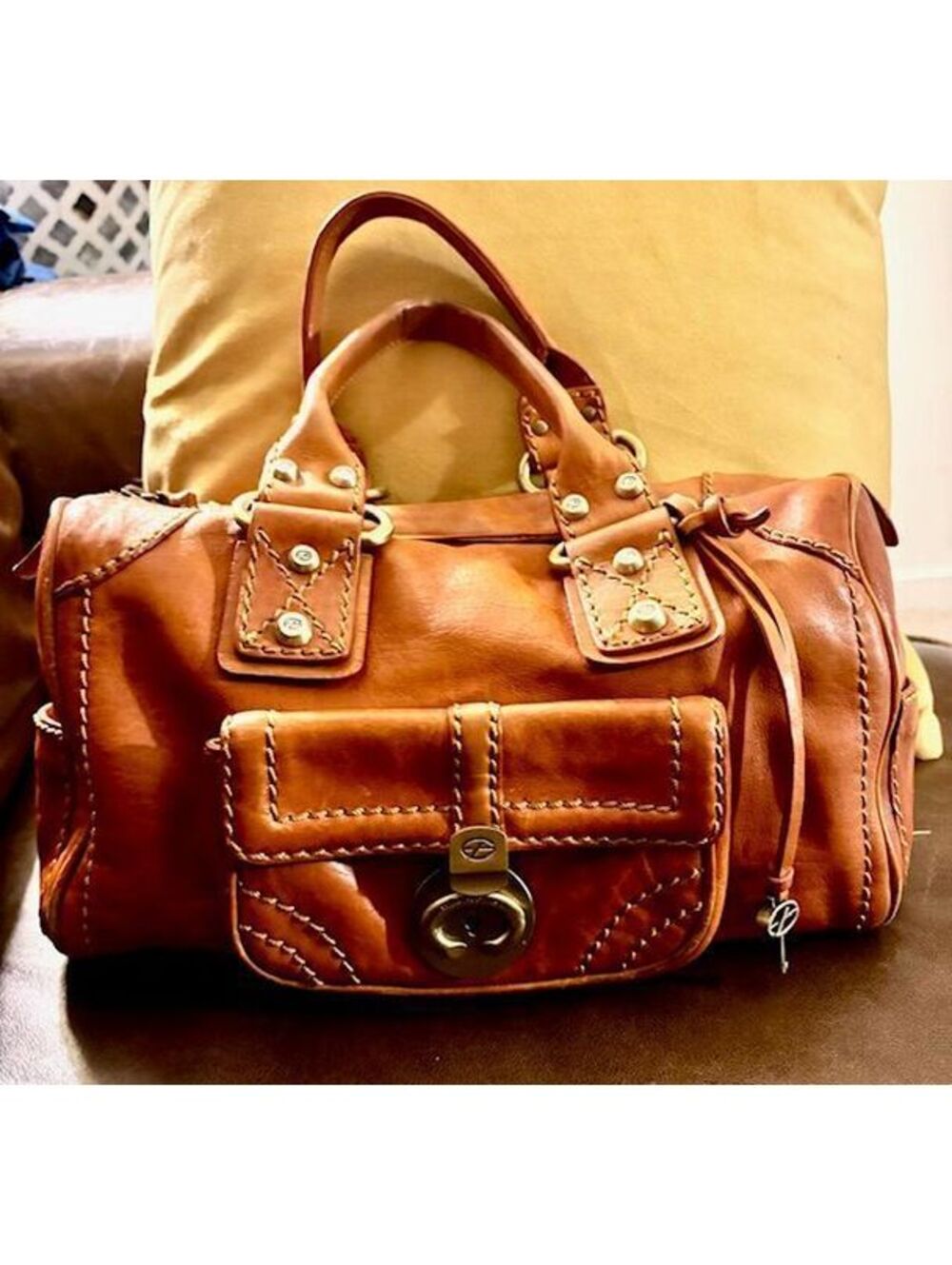 Francesca Biasia Lambskin Leather (Burnt Orange)